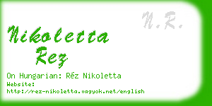 nikoletta rez business card